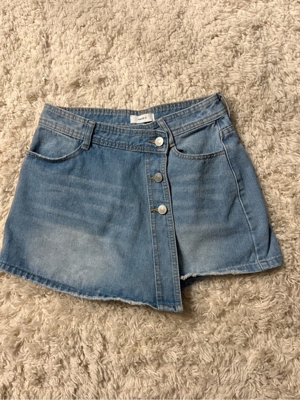 Forever 21 Light Blue Denim Skort